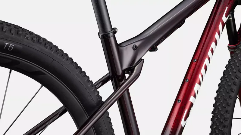 Specialized S-Works Epic Full Suspension Mountain Bike 2025 in World Cup Red/Silver Granite/White Silver-5